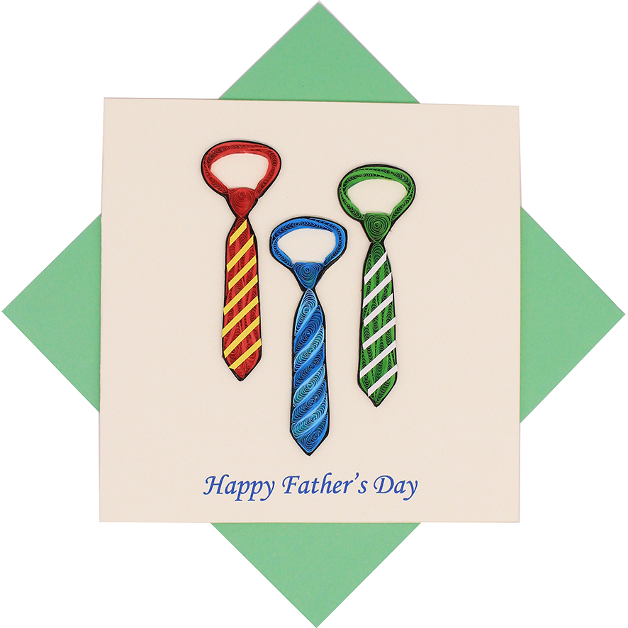 Quilled Father's Day Ties Card